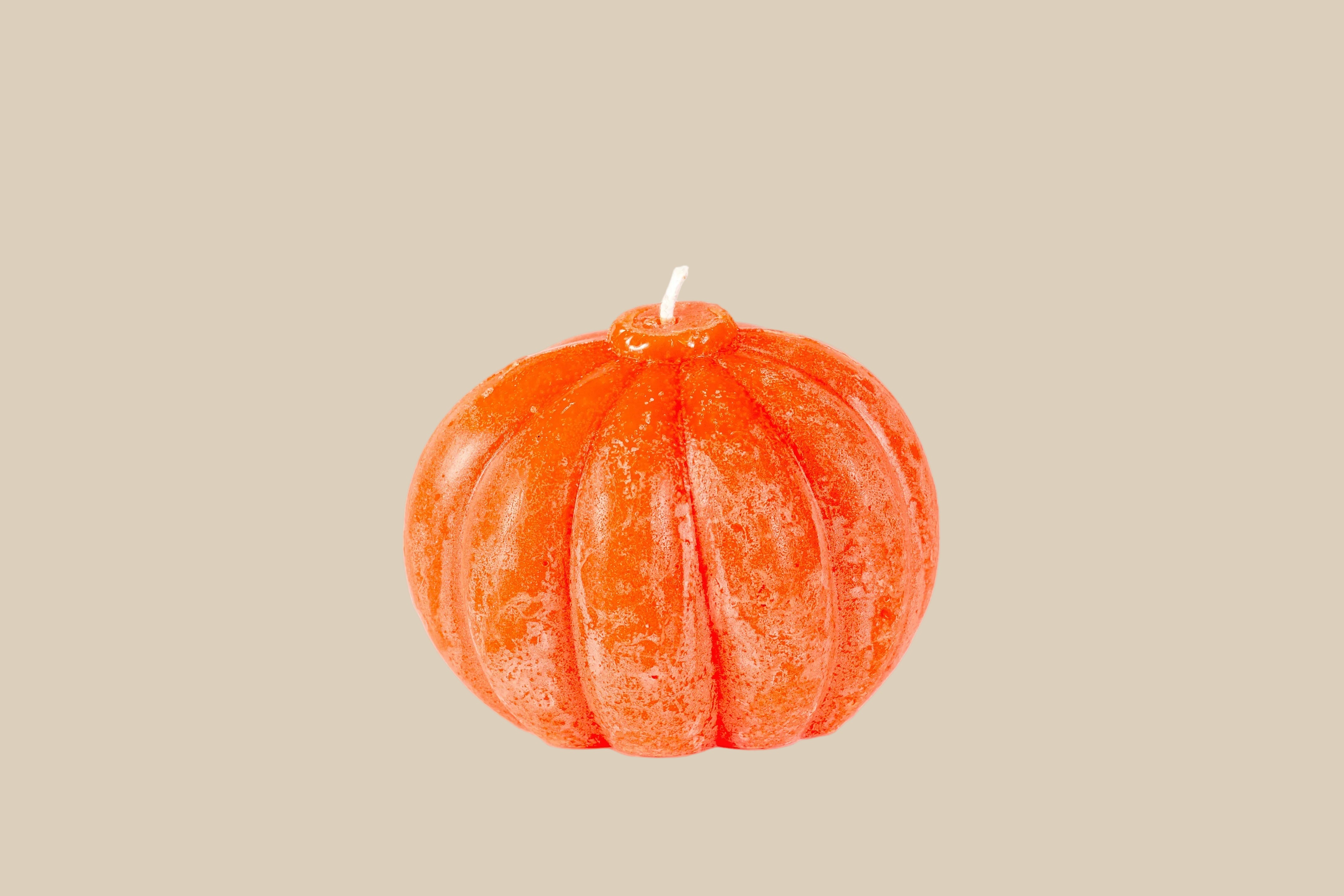 Happy Pumpkin Painted Candle