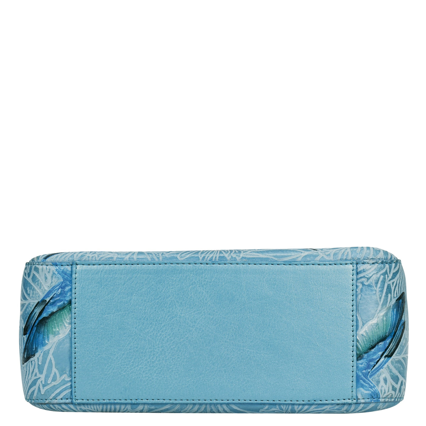 Handcrafted Hummingbird Genuine Leather Zip Top Shoulder Hobo