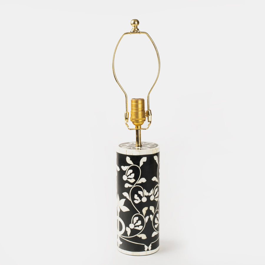 Floral Vines Table Lamp, Black