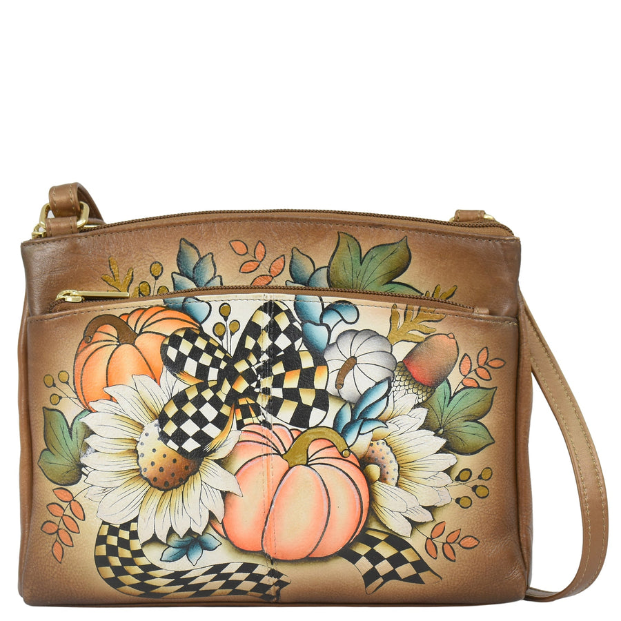 Handcrafted Pumpkin Spice Crossbody Organizer Bag