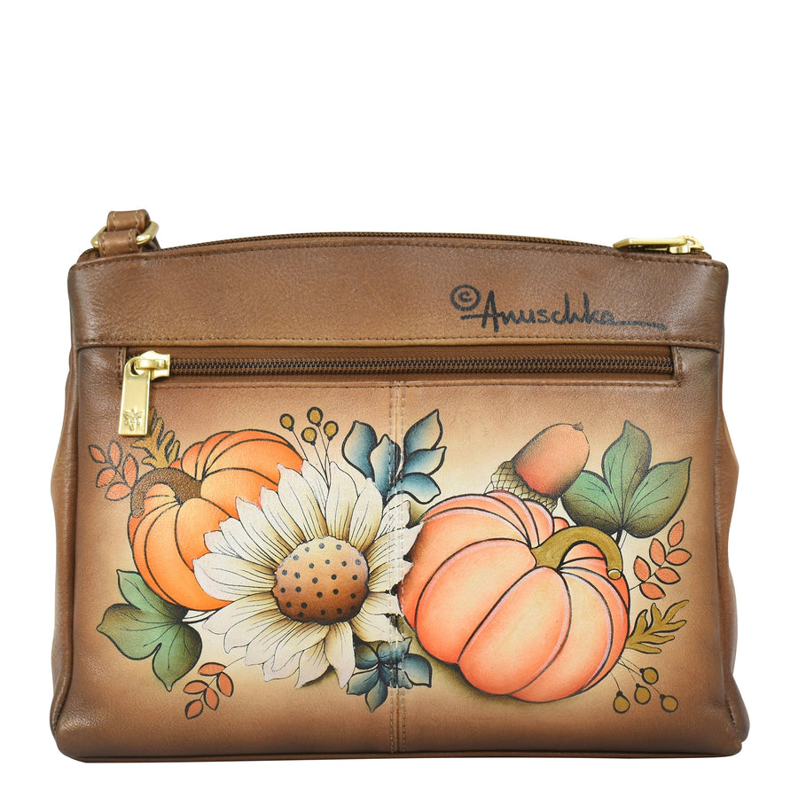 Handcrafted Pumpkin Spice Crossbody Organizer Bag