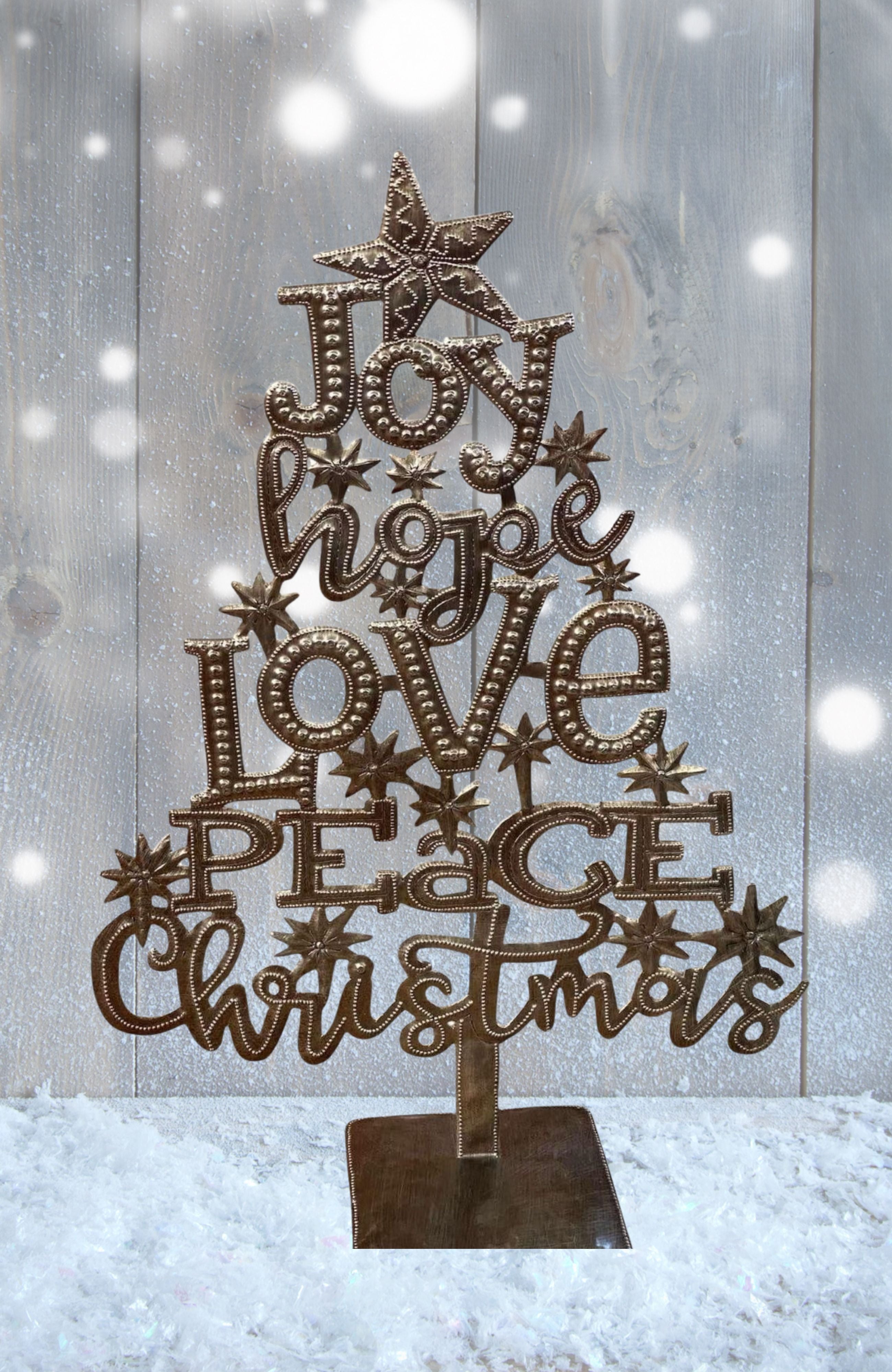 Inspirational Metal Christmas Tree