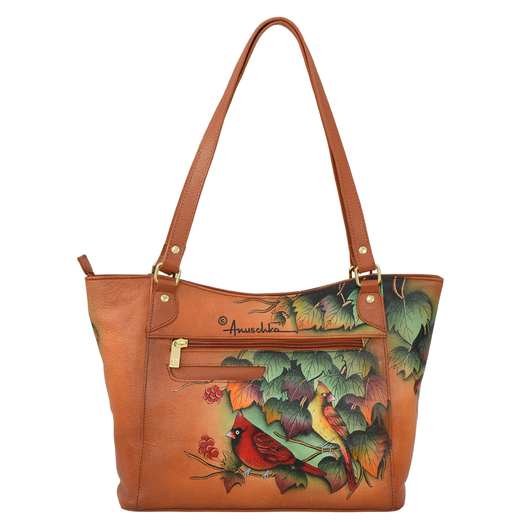 Handcrafted Genuine Leather Cardinal Large Tote