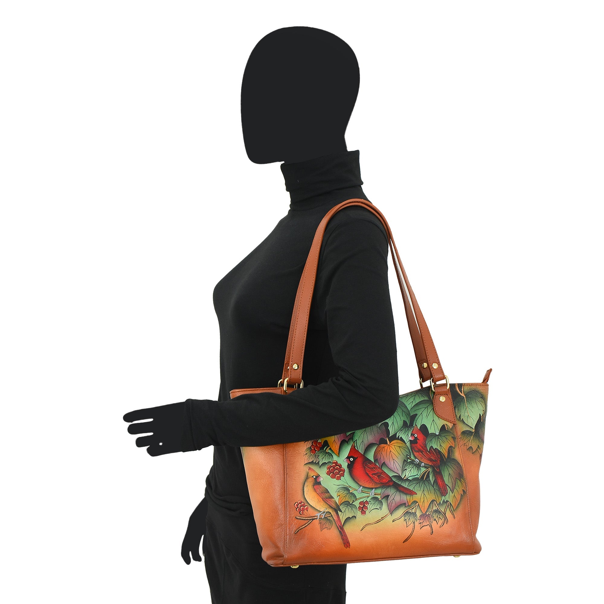 Handcrafted Genuine Leather Cardinal Large Tote