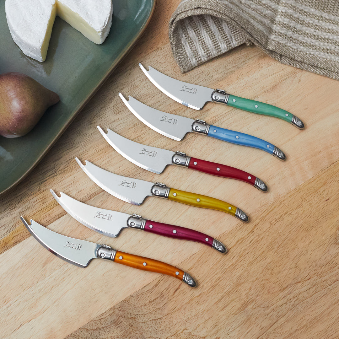 Laguiole Rainbow Pronged Knife Set of 6