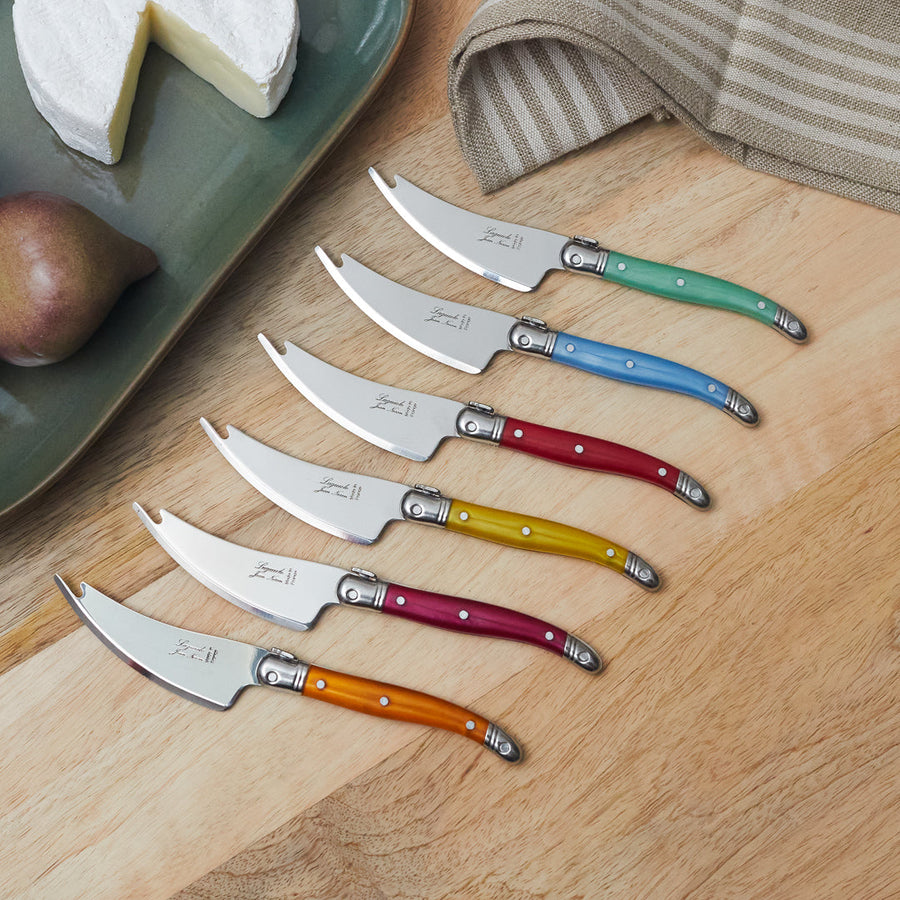 Laguiole Rainbow Pronged Knife Set of 6