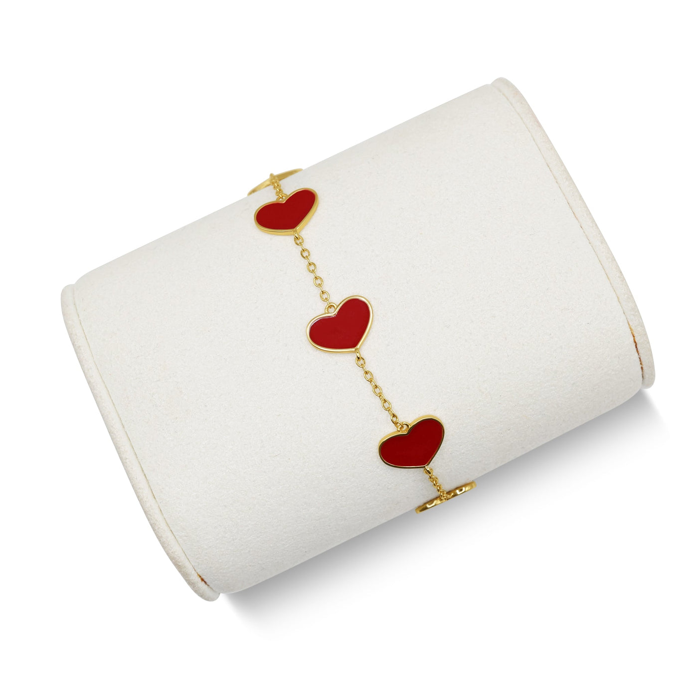 Everly Bracelet - Red Hearts