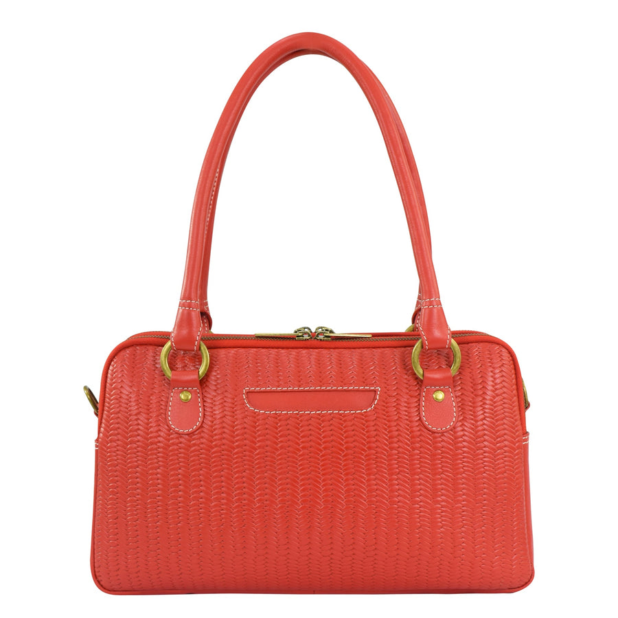 Heritage Leather Multi-Compartment Satchel