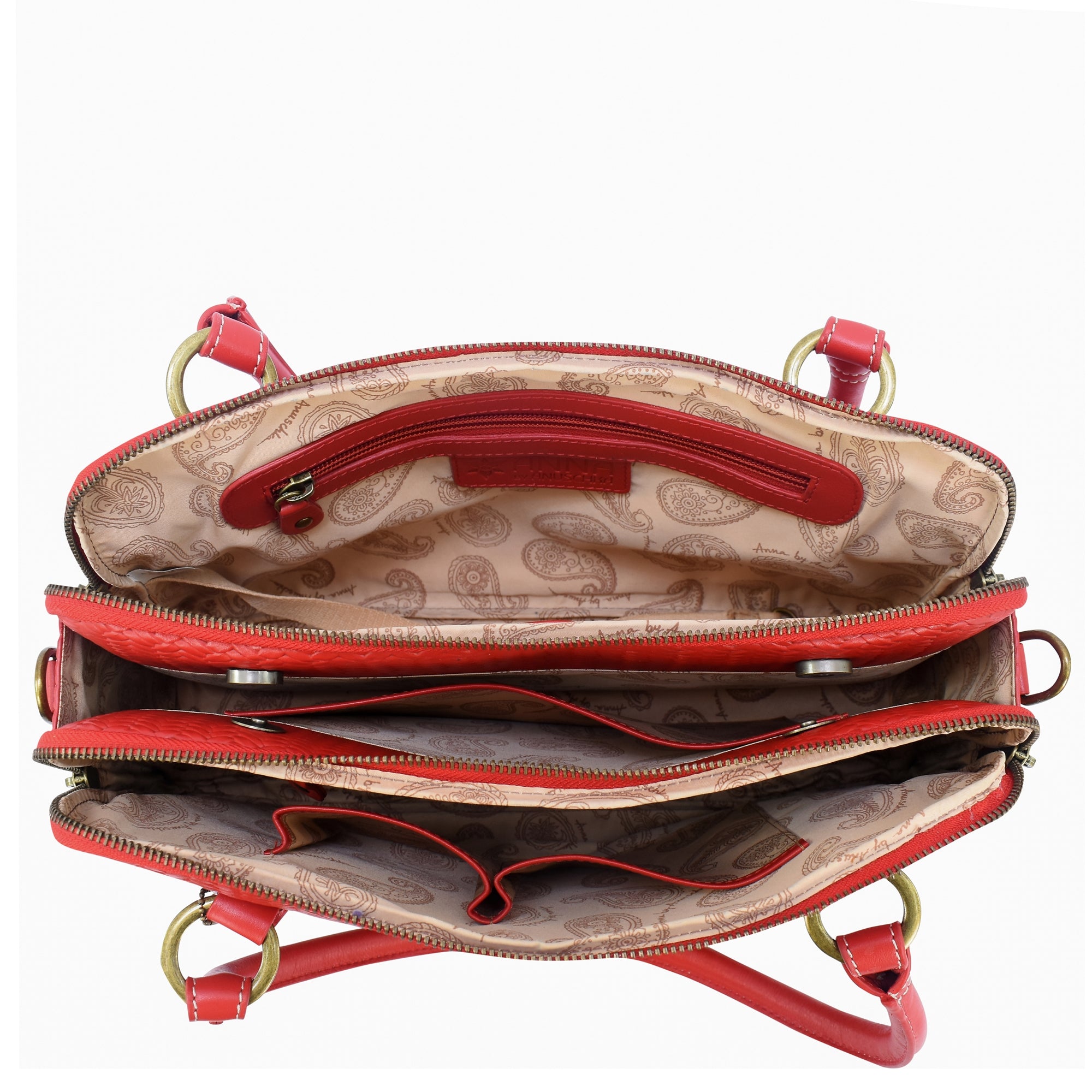 Heritage Leather Multi-Compartment Satchel