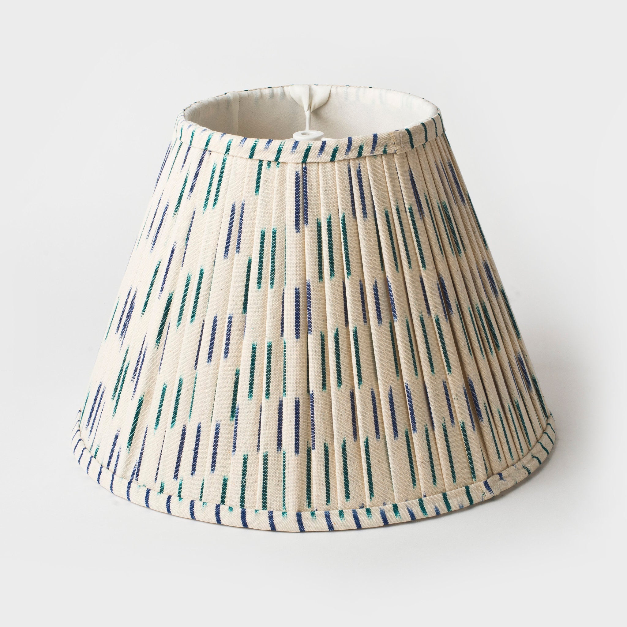 Handcrafted Accent Lamp Shade, Ikat Blue