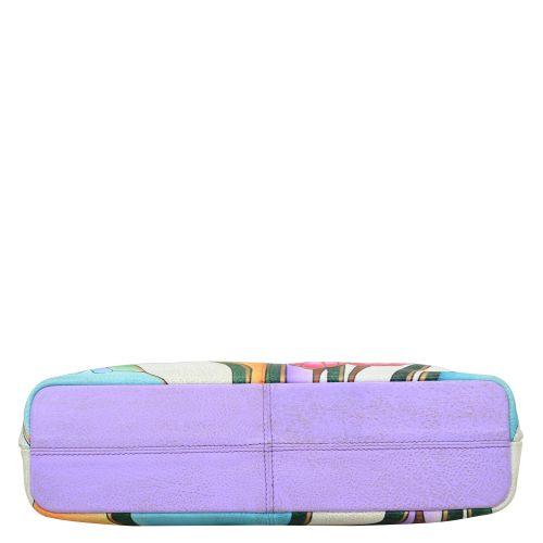 Dragonfly Stained Glass Hand-Painted Leather Satchel