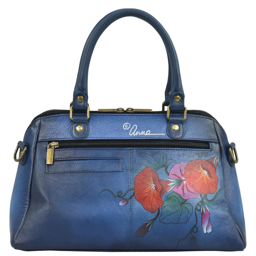 Hummingbird Glory Leather Organizer Satchel