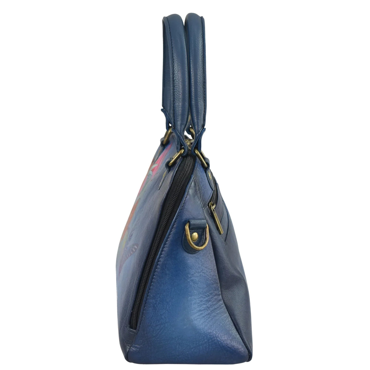 Hummingbird Glory Leather Organizer Satchel