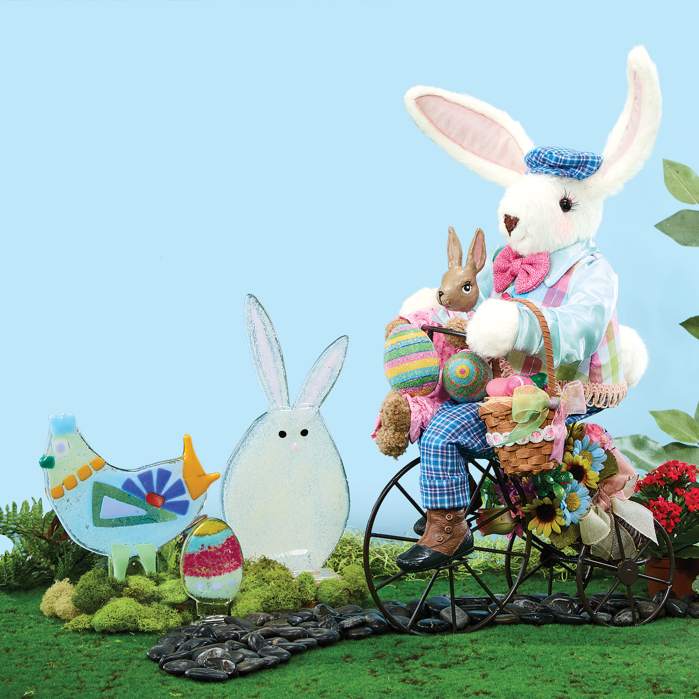 Fused Glass Easter Egg Sculpture