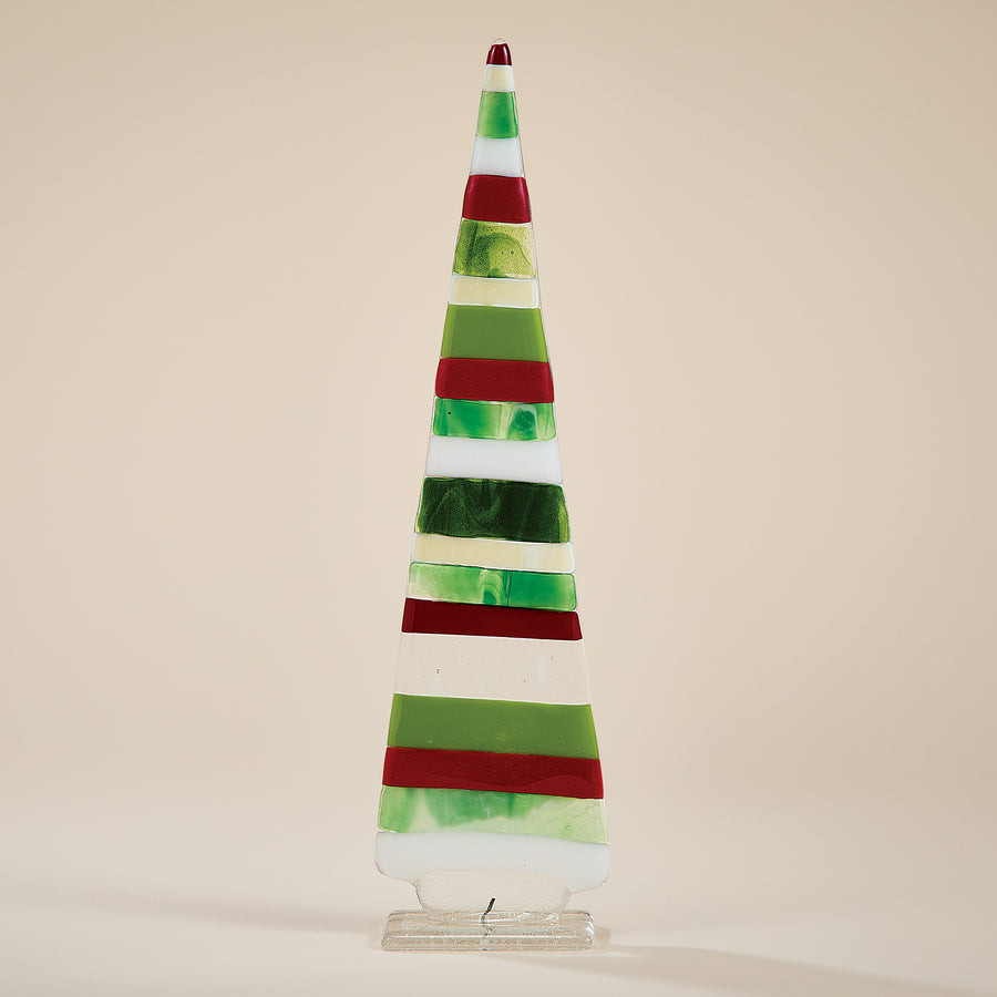 Fused Glass Large Striped Tree