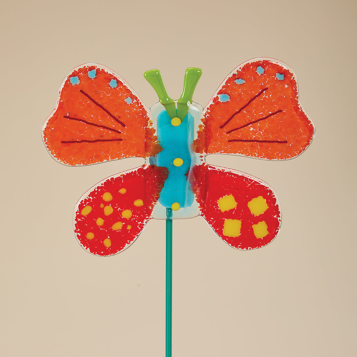 Fused Glass Butterfly Garden Stake
