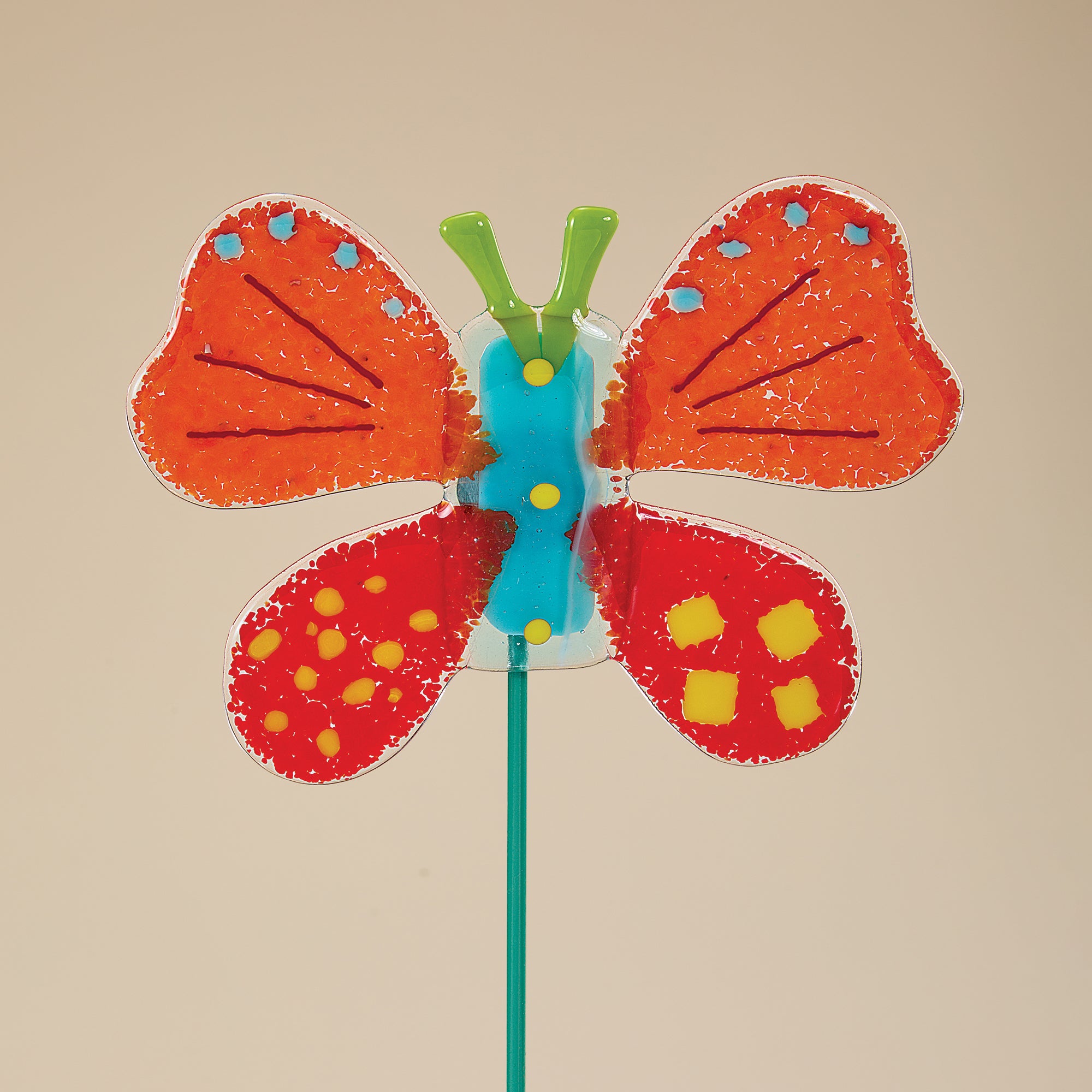 Fused Glass Butterfly Garden Stake