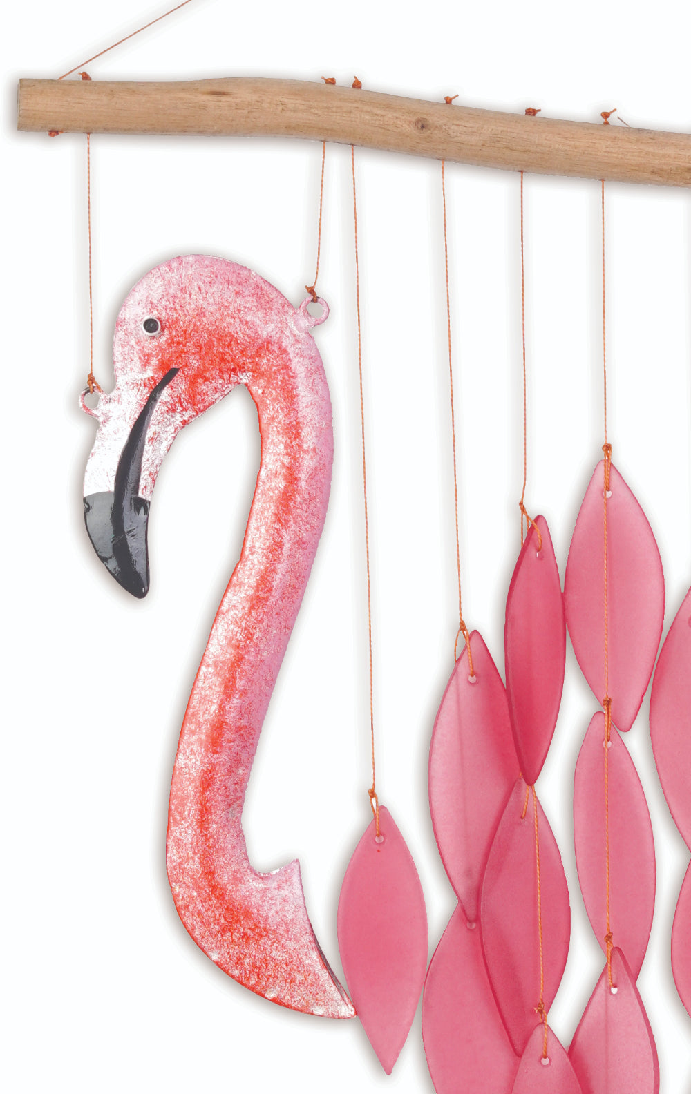 Flamingo Sea Glass Wind Chime