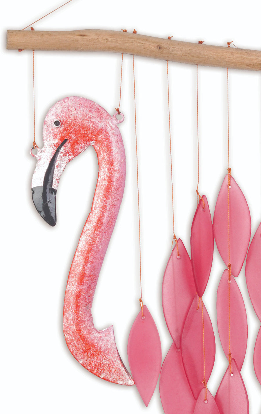 Flamingo Sea Glass Wind Chime