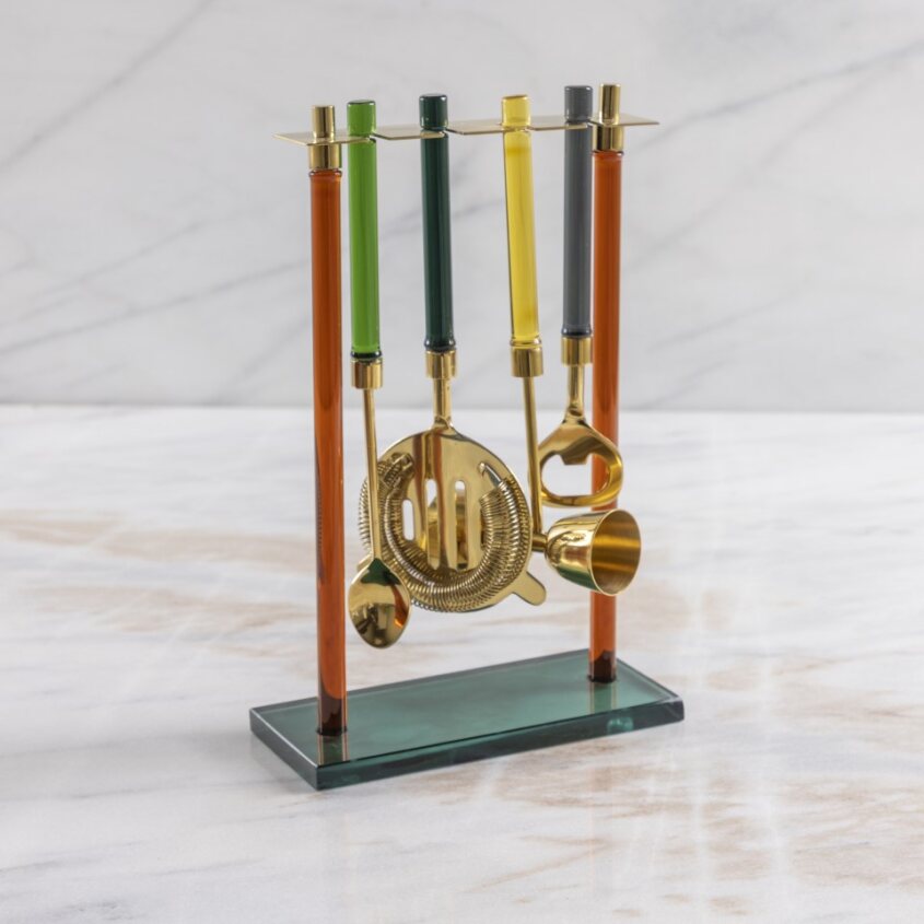 Jewel-Toned Hanging Bar Tool Set
