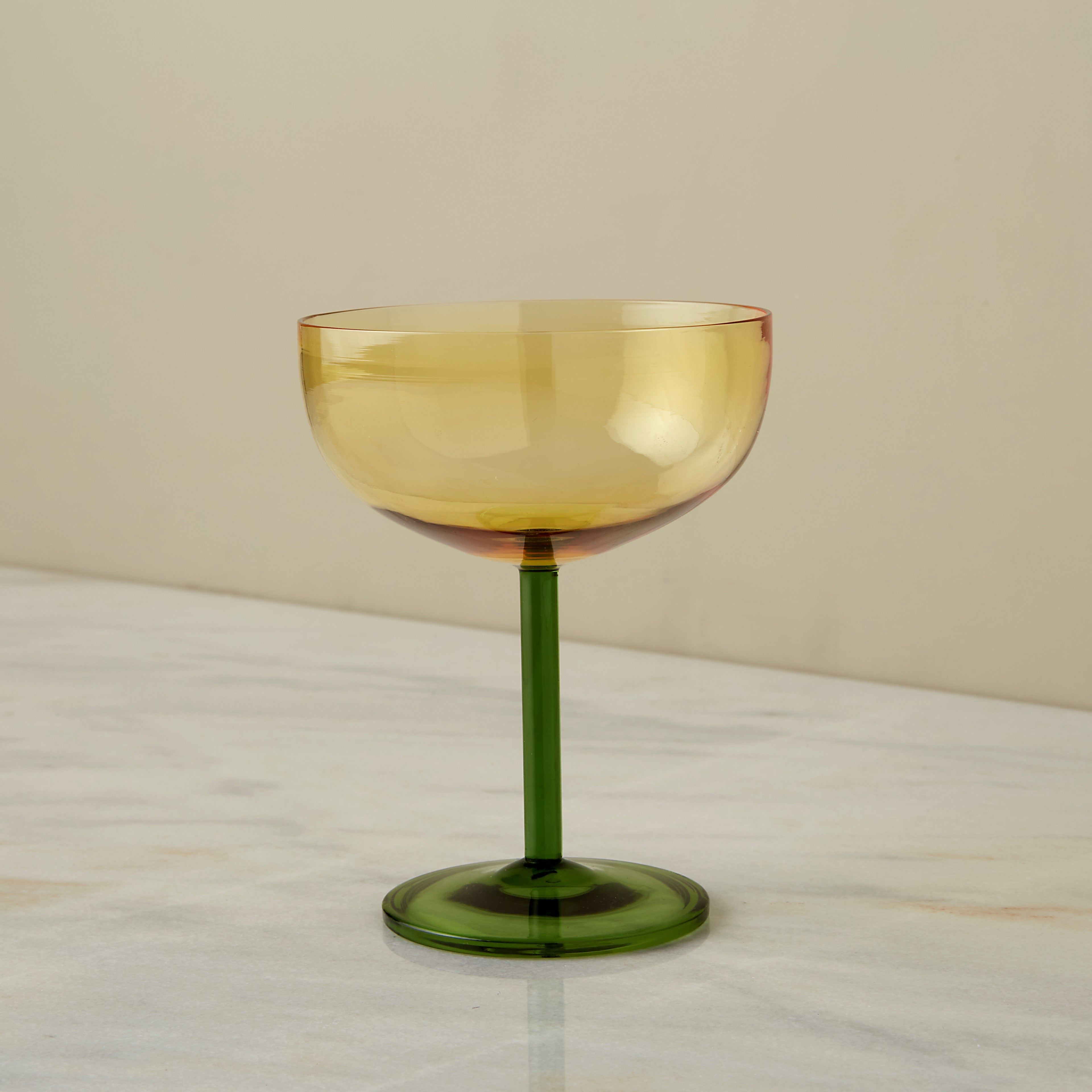 Jewel-Toned Coupe Glass