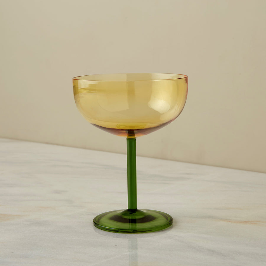 Jewel-Toned Coupe Glass