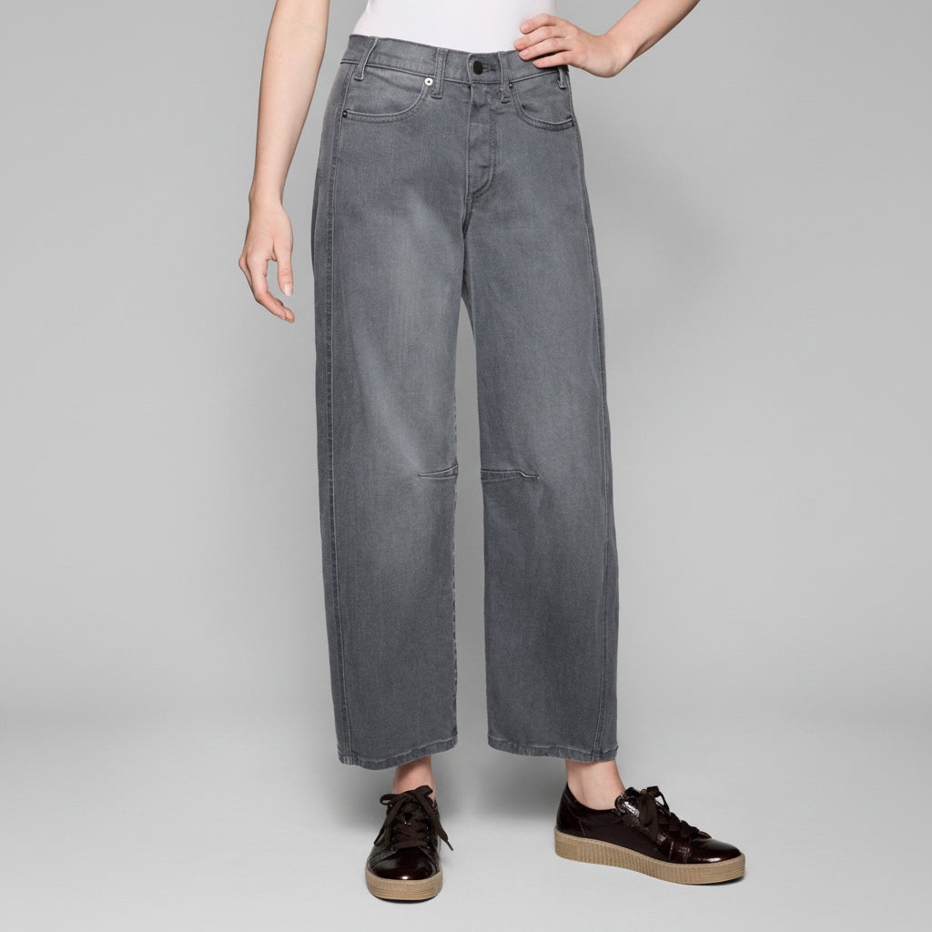 Volume Barrel Jean - Shadow Gray