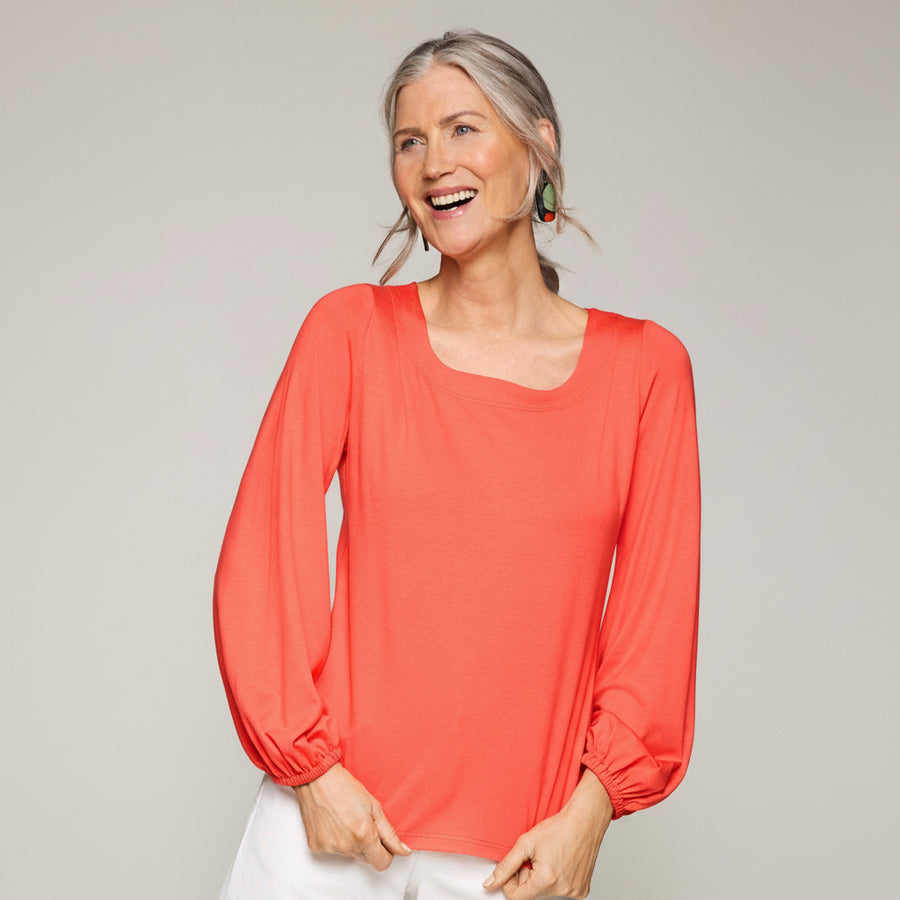 Athena Top - Coral
