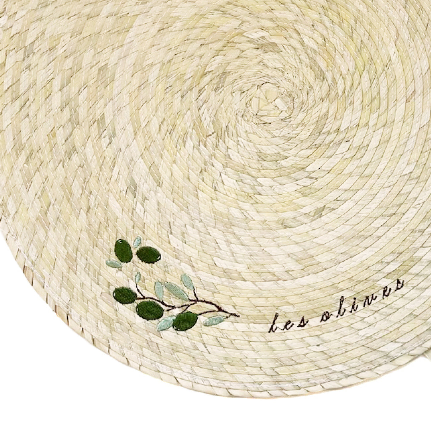 D/2 Palm Double Sided Placemat with Embroidery - Les Olives