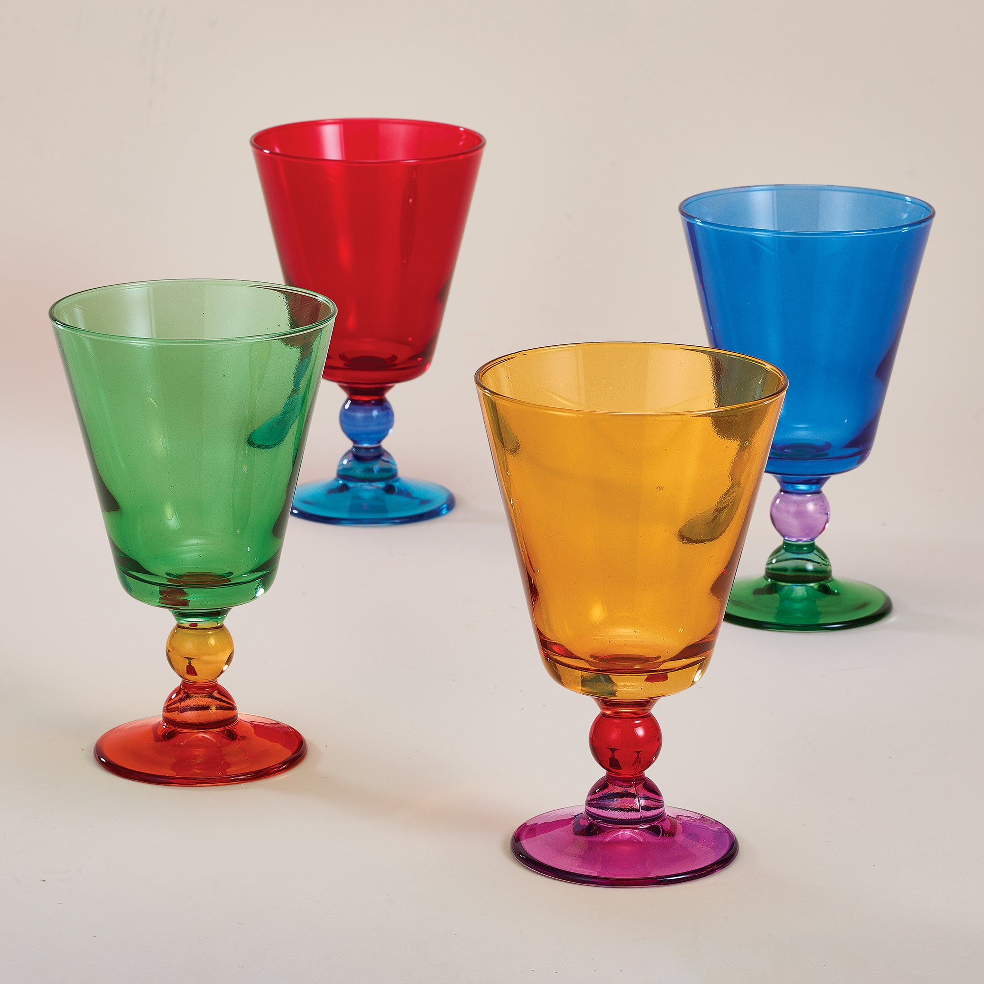 コバルトブルー カットクリスタル ステムグラス 4個セット コバルトブルー カットクリスタル ステムグラス 4個セット Blue