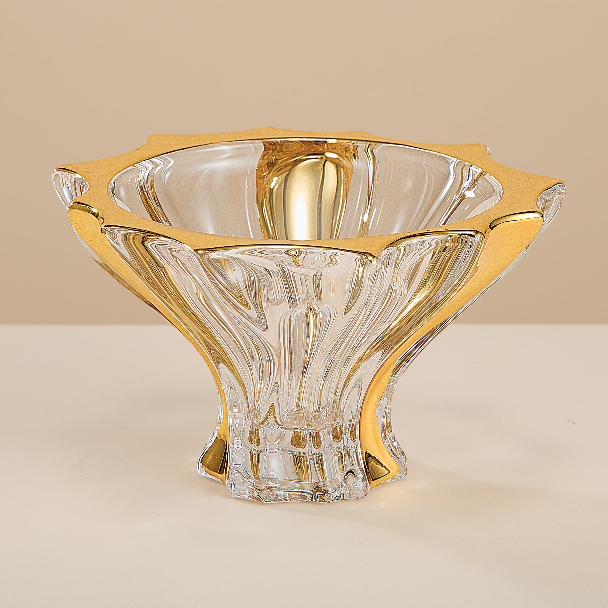 Ice Gold Crystal Bowl