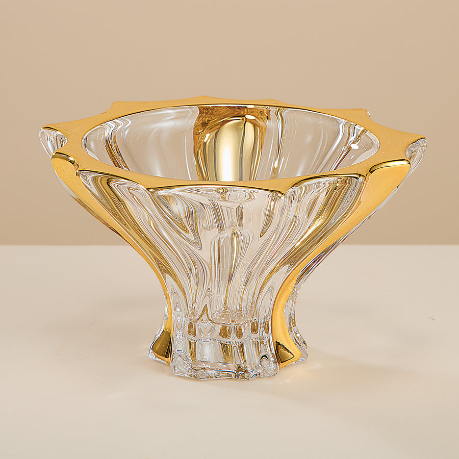 Ice Gold Crystal Bowl