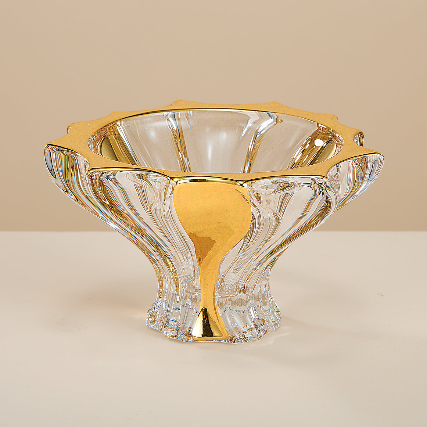 Ice Gold Crystal Bowl