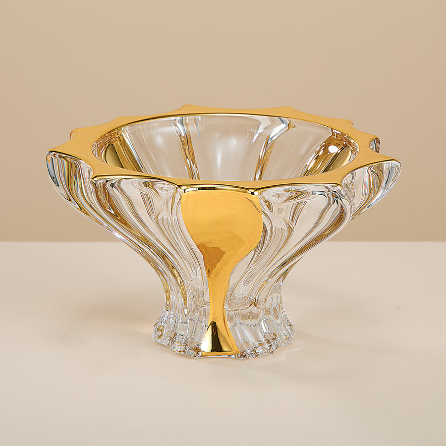 Ice Gold Crystal Bowl