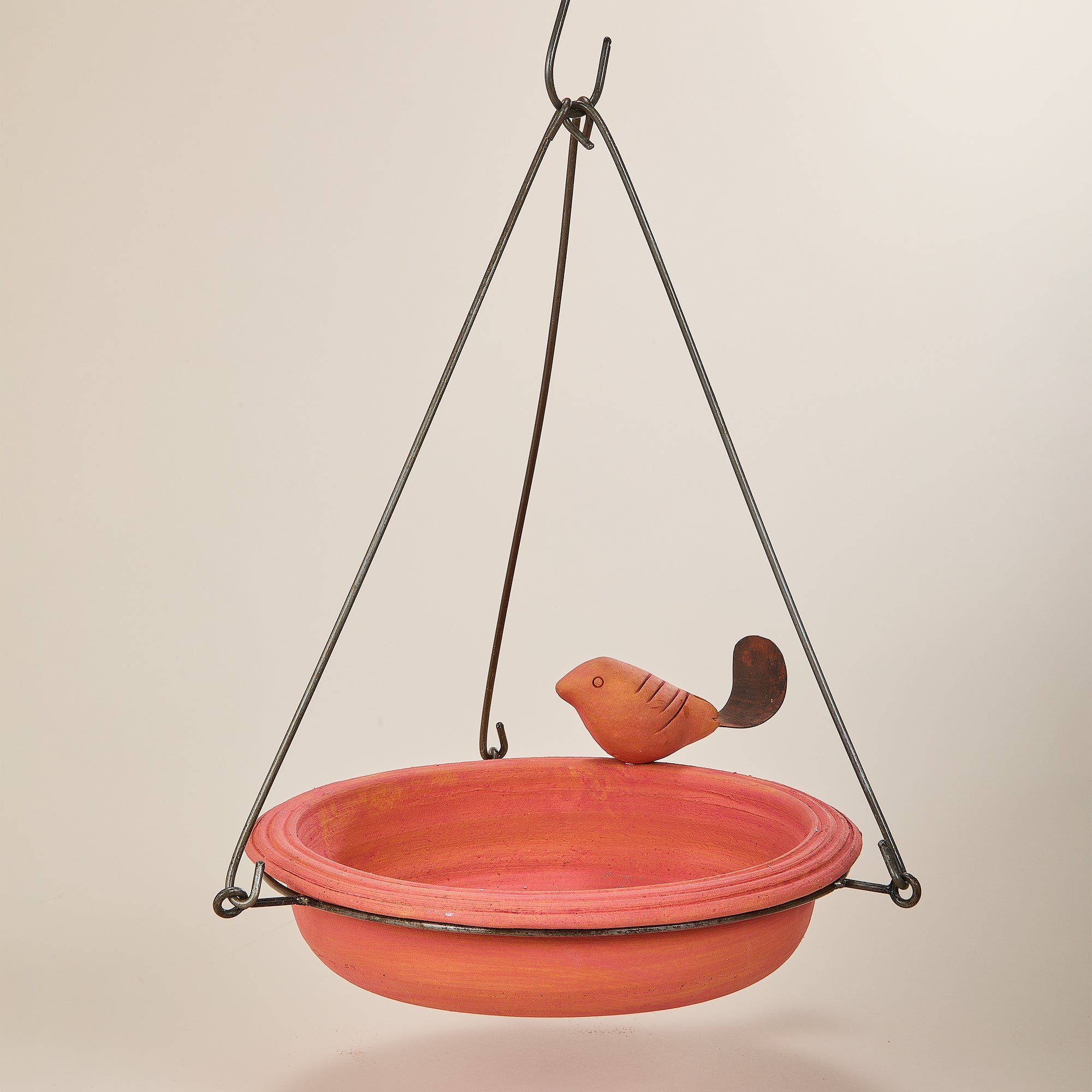 Terracotta Hanging Bird Bath