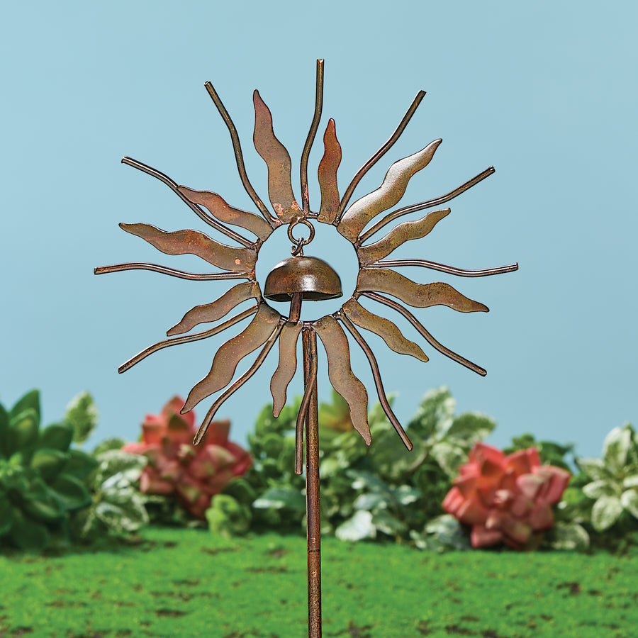 Flamed Copper Sun Garden Stake