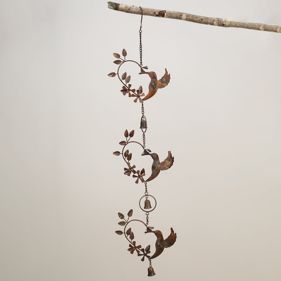 Hummingbirds & Hearts Wind Chime (Preorder)