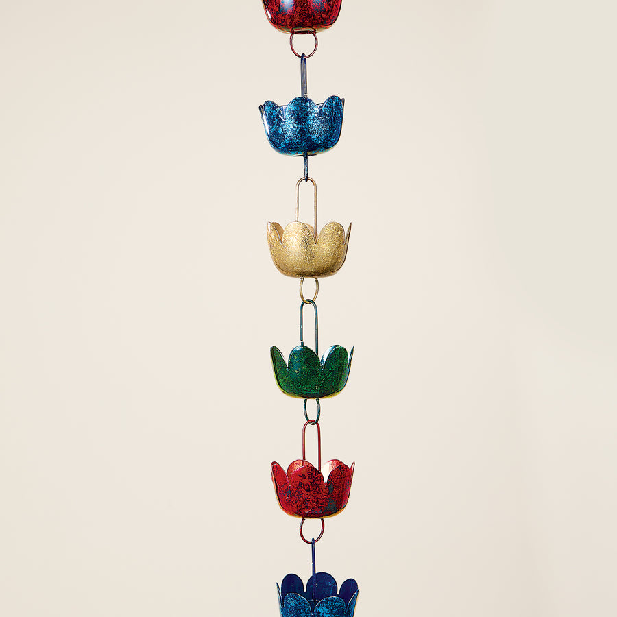 Colorful Tulips Rain Chain