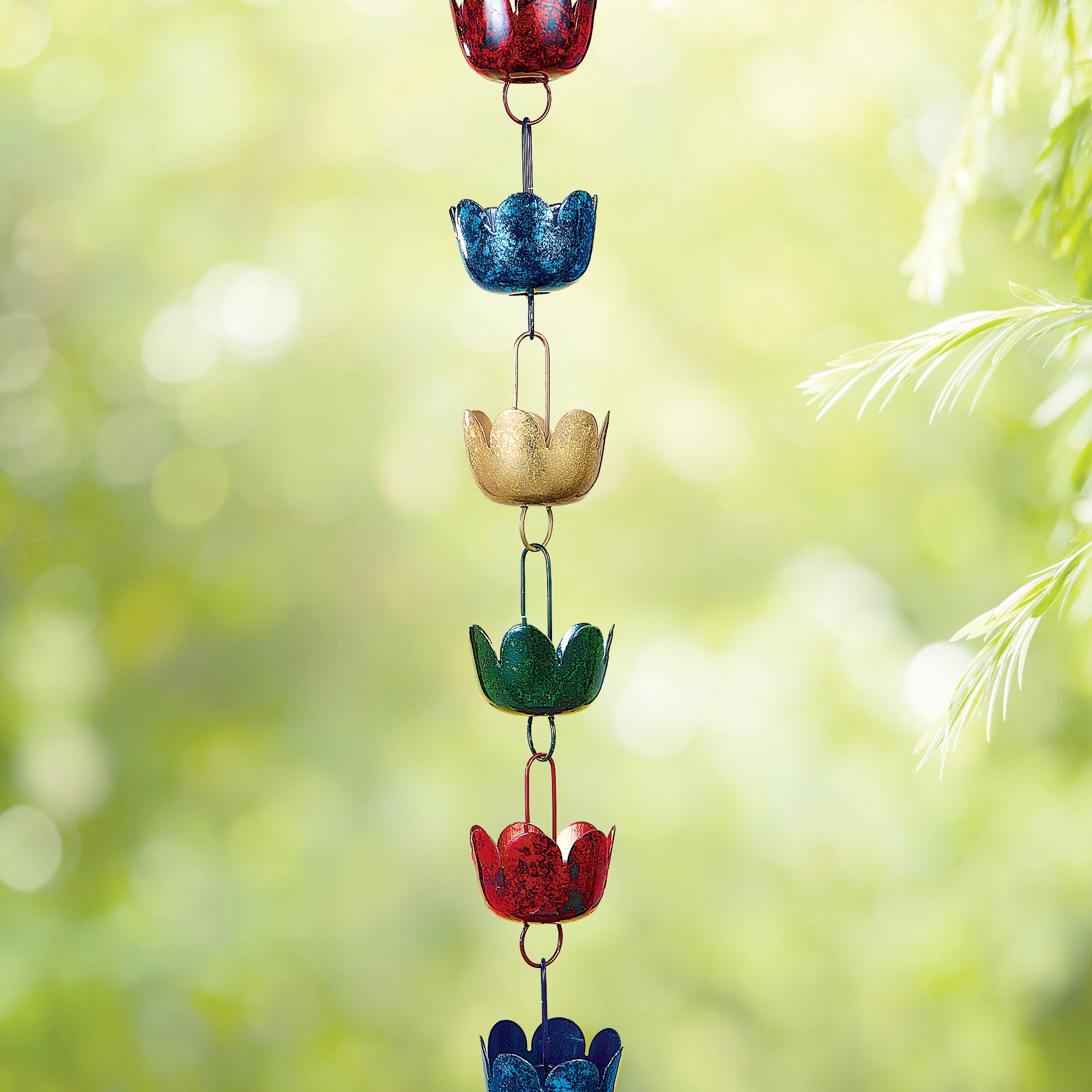 Colorful Tulips Rain Chain