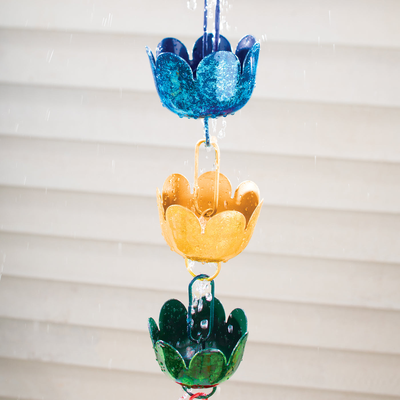 Colorful Tulips Rain Chain