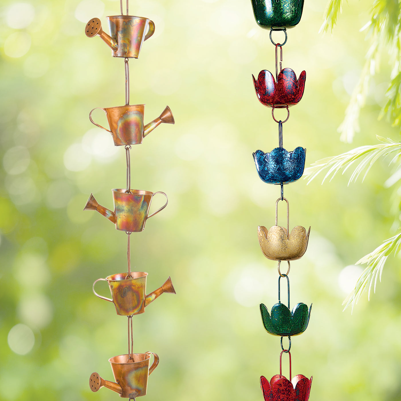 Colorful Tulips Rain Chain