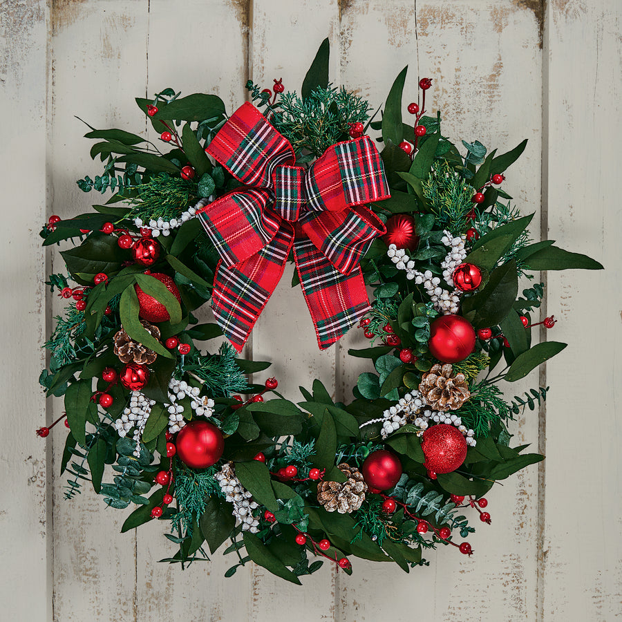 Tidings in Tartan Wreath