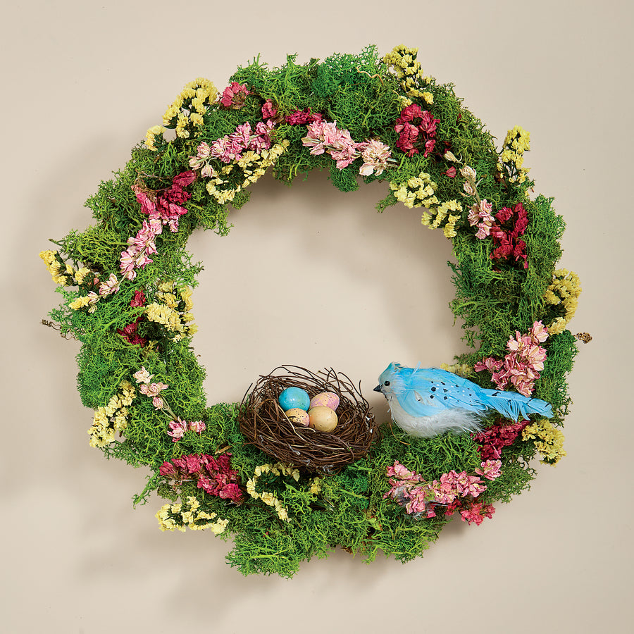 Loving Mama Bird Floral Wreath