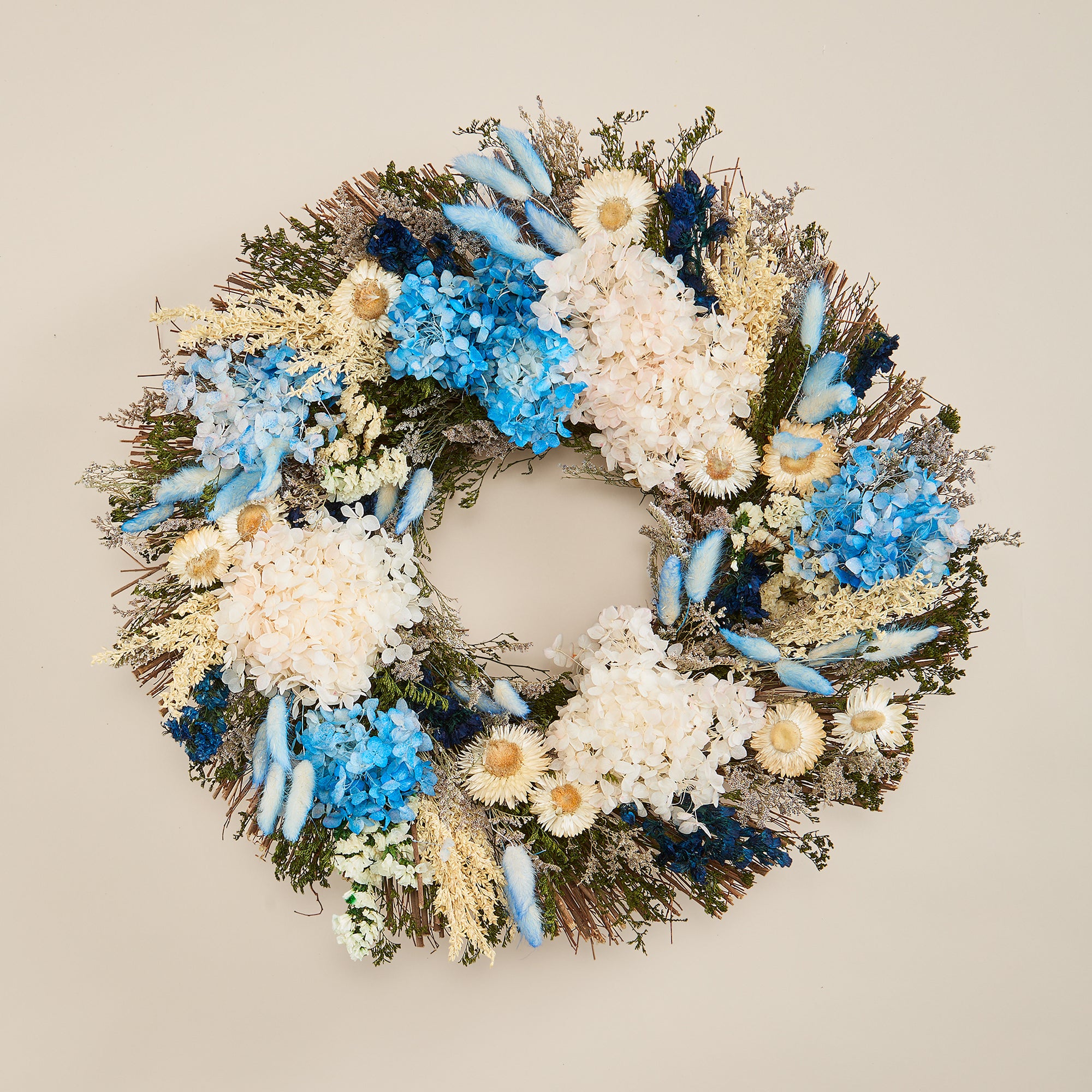 Bountiful Blue Hydrangeas Wreath