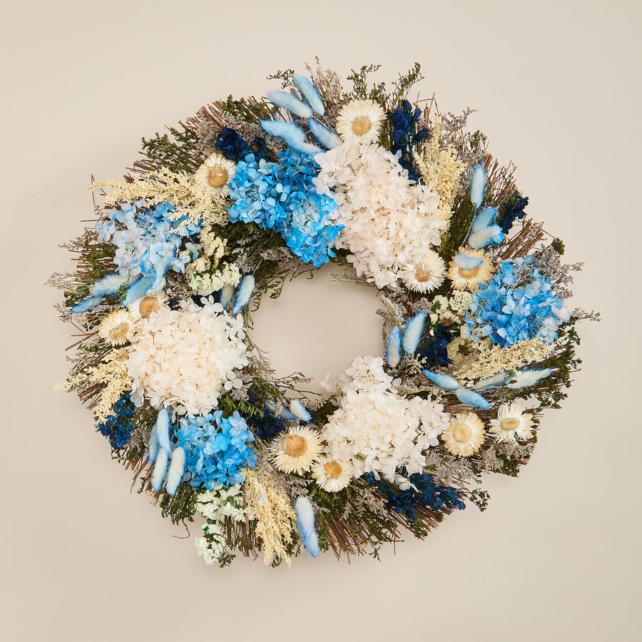 Bountiful Blue Hydrangeas Wreath