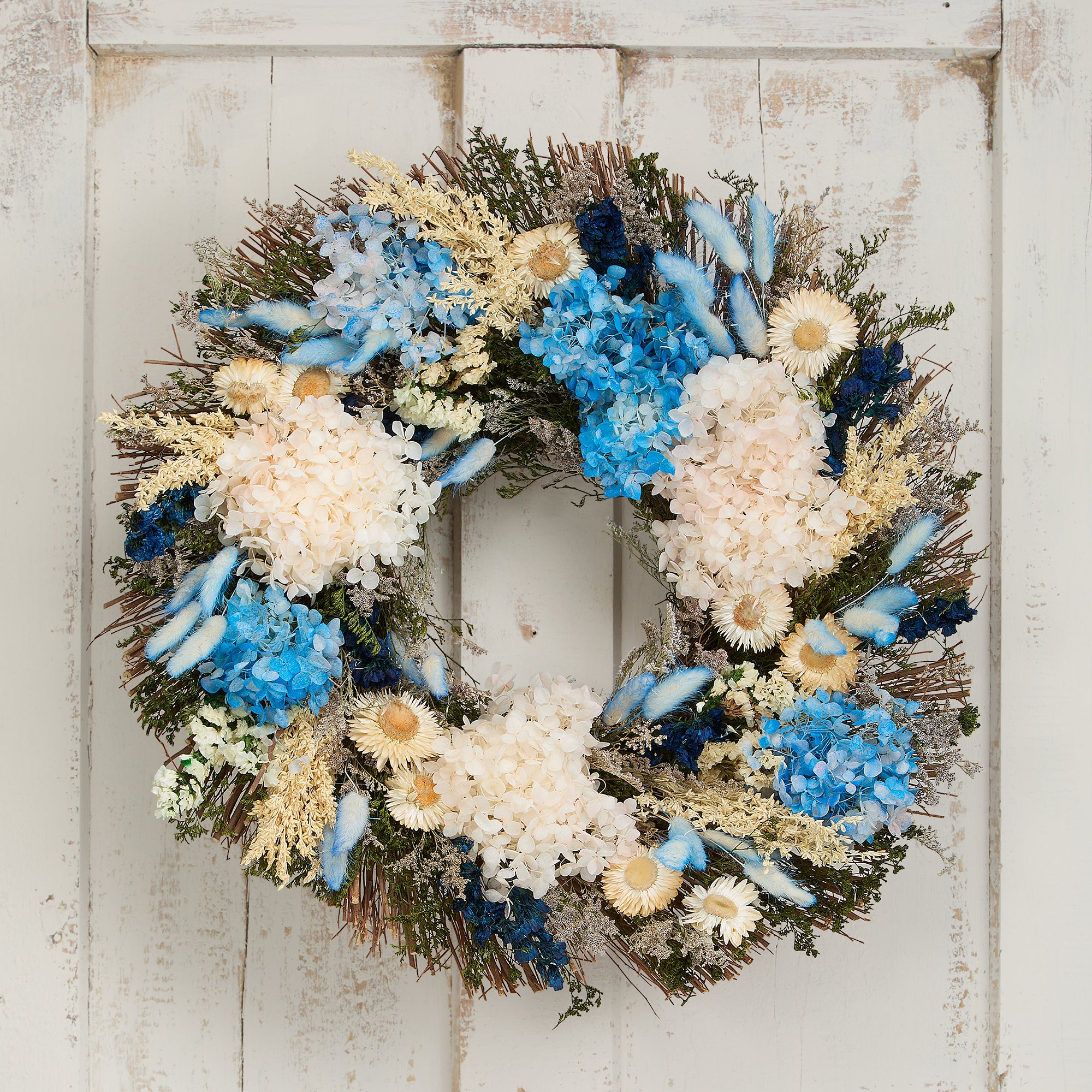 Bountiful Blue Hydrangeas Wreath