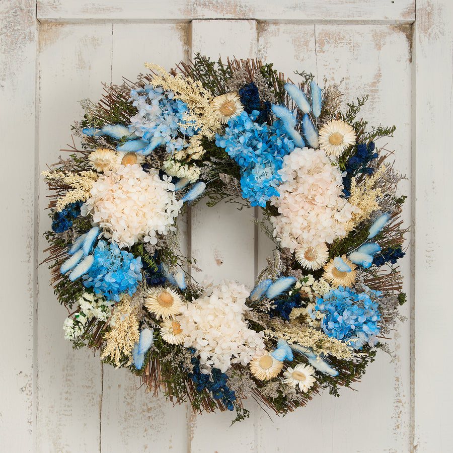 Bountiful Blue Hydrangeas Wreath