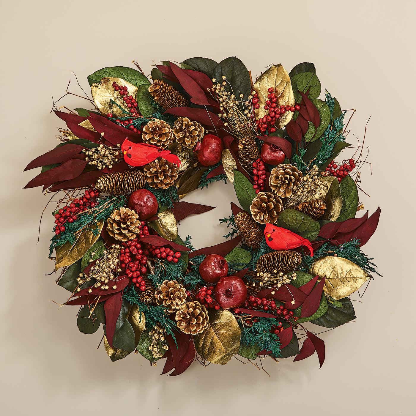 Cheerful Cardinals Wreath