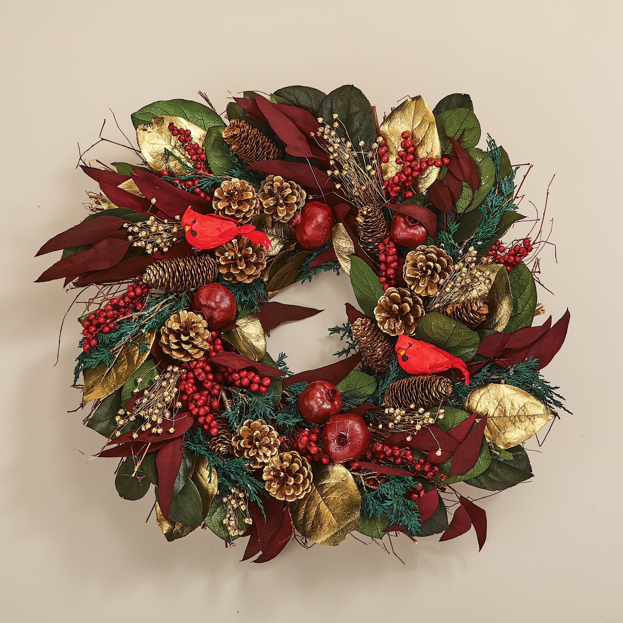 Cheerful Cardinals Wreath