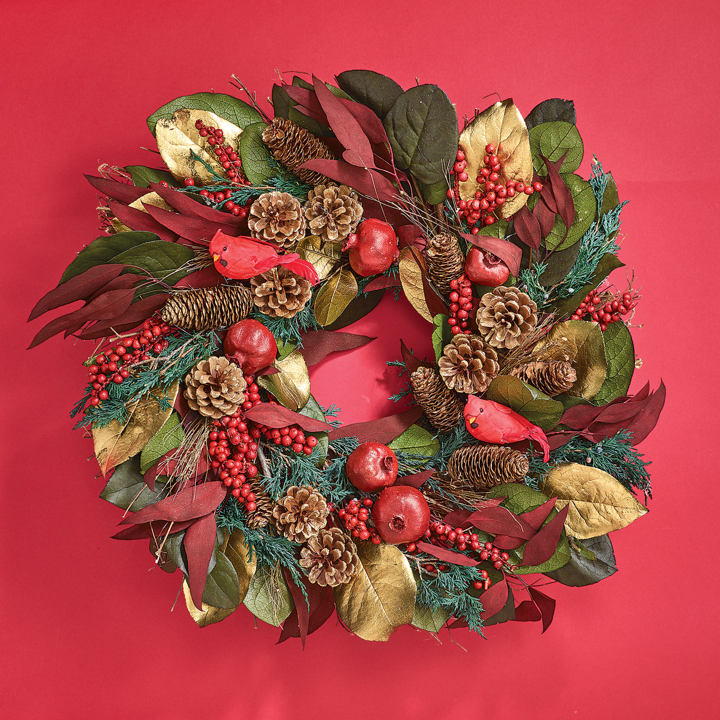 Cheerful Cardinals Wreath